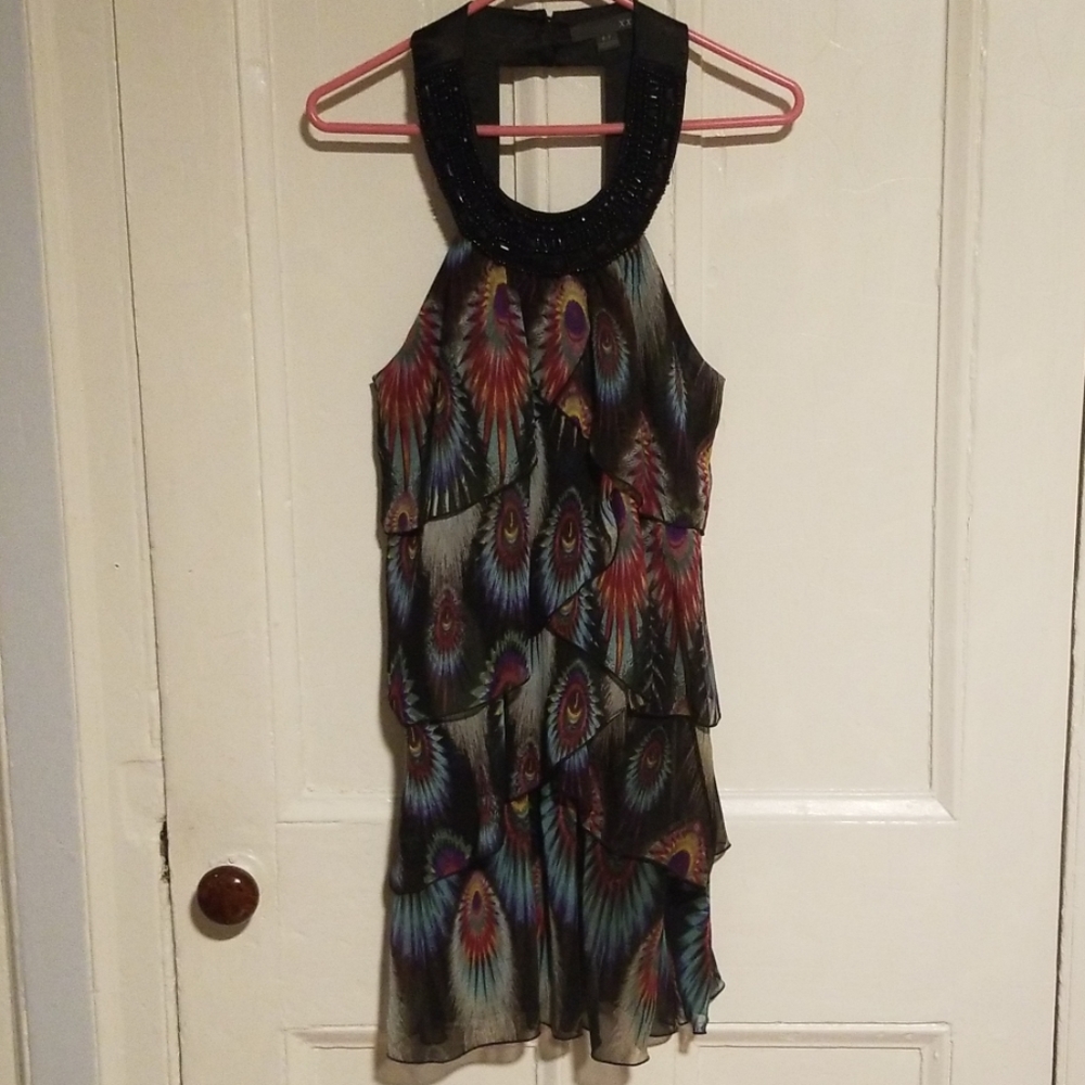Peacock Dress with Embellishments